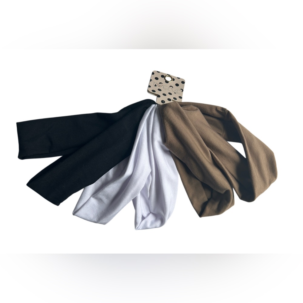 Headbands Black, White and Brown Set NWT
